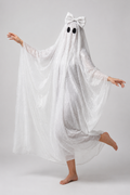 Color: White | Glitzerndes Geisterkostüm mit Schleife, photo 1