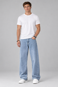 Color: Light Blue / Powder Blue | Jungen Vintage Wide-Leg Jeans mit Washed-Effekt – Ansicht 1