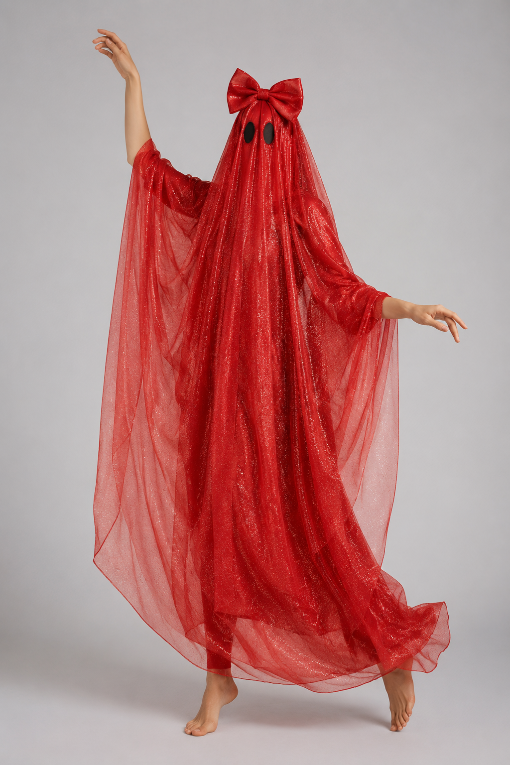 Color: Rot | Glitzerndes Geisterkostüm mit Schleife, photo 6