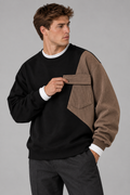 Oversize Sweatshirt mit asymmetrischen Cord-Details