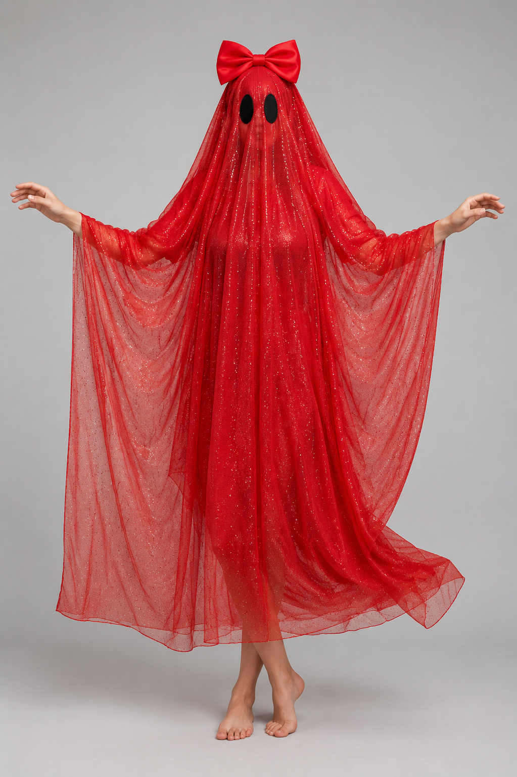Color: Rot | Glitzerndes Geisterkostüm mit Schleife, photo 5