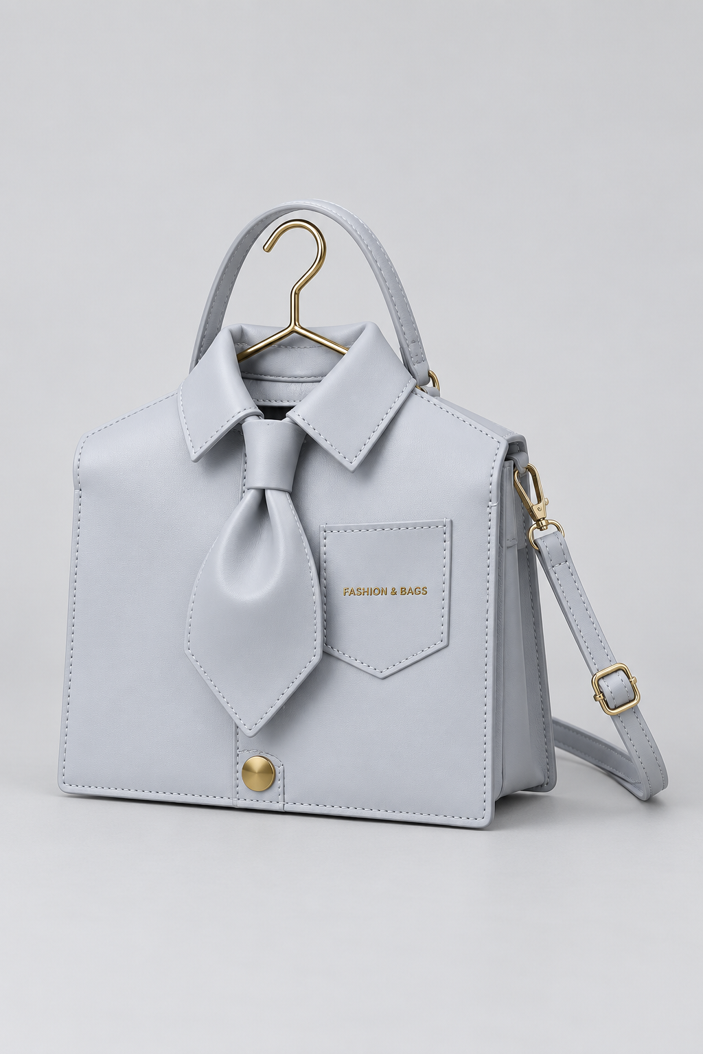 Color: Hellblau | Hemden-Tasche mit Krawatten-Detail, photo 6