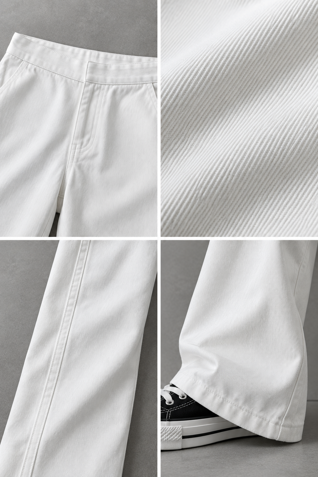 Herren Wide-Leg Jeans in Weiß