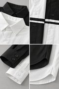 Herren Colorblock-Hemd aus 100 % Baumwolle