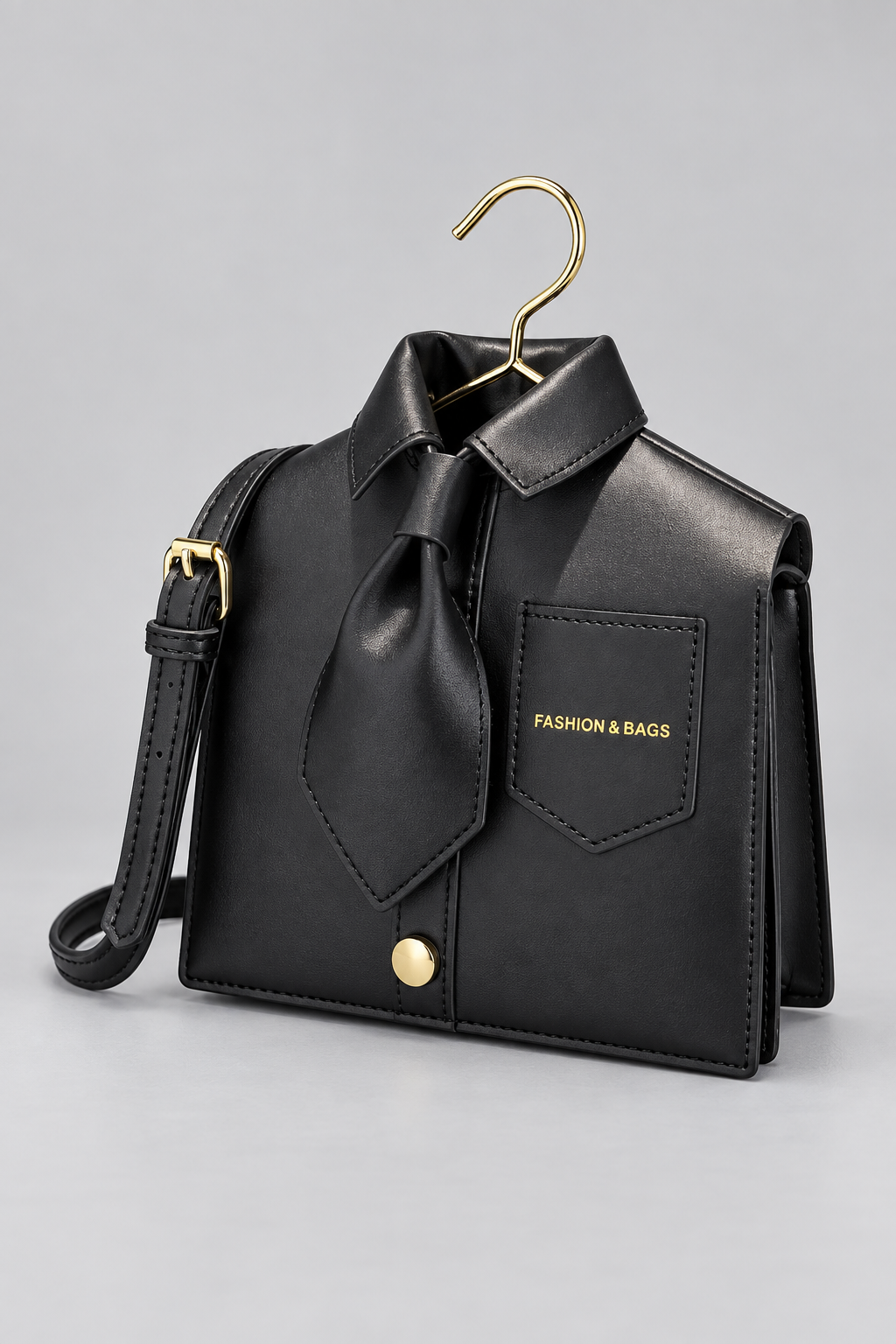 Color: Black | Hemden-Tasche mit Krawatten-Detail, photo 2
