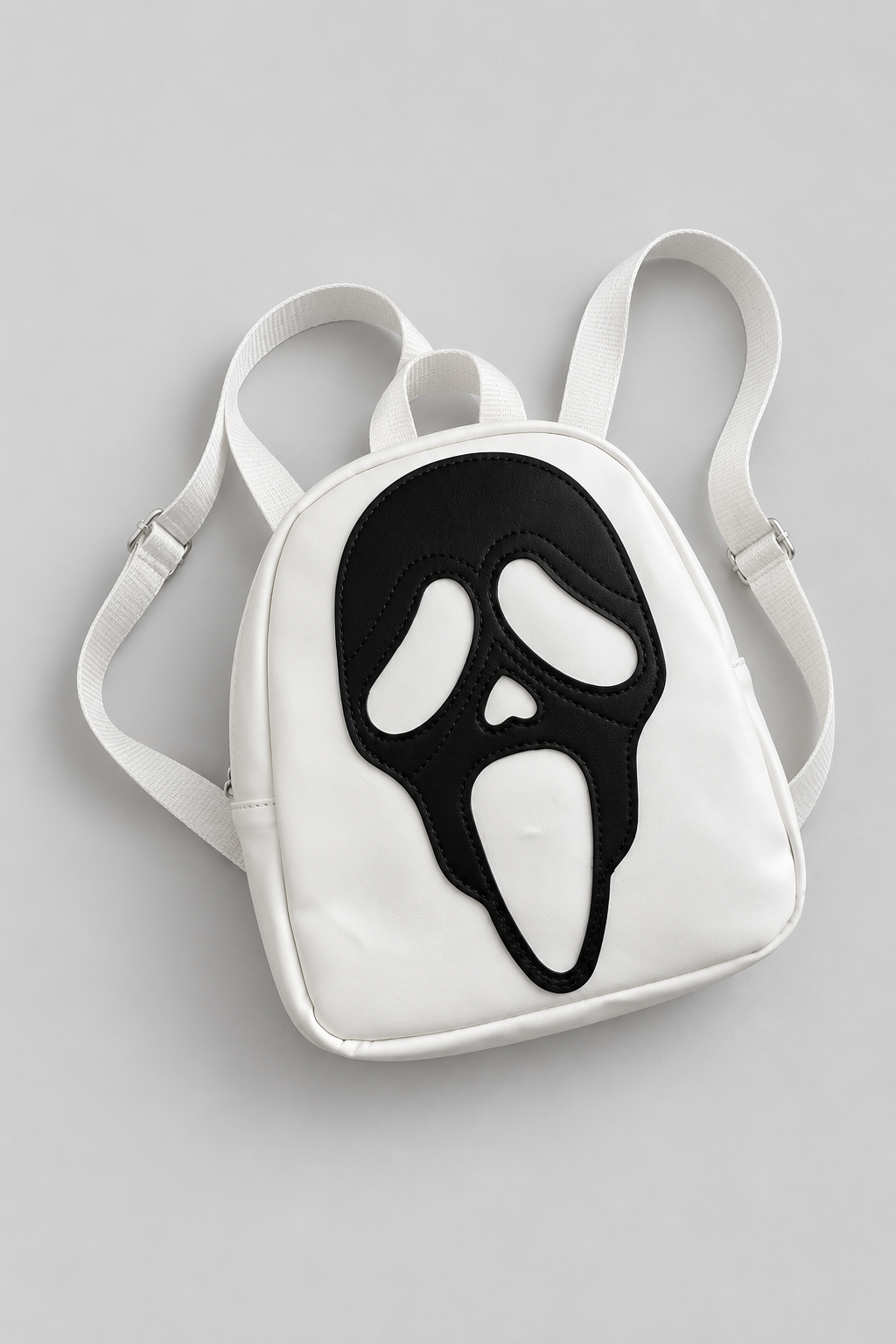 Color: White | Mini-Rucksack mit Horror-Masken-Design, photo 4