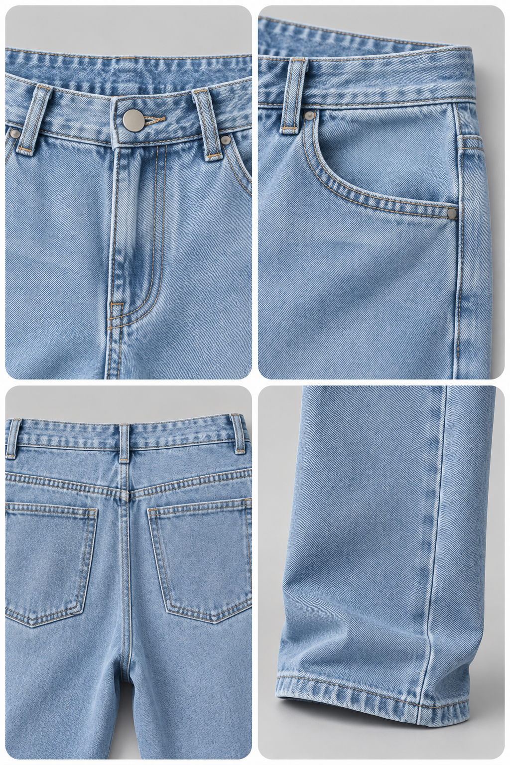 Color: Light Blue / Powder Blue | Jungen Vintage Wide-Leg Jeans mit Washed-Effekt – Ansicht 5