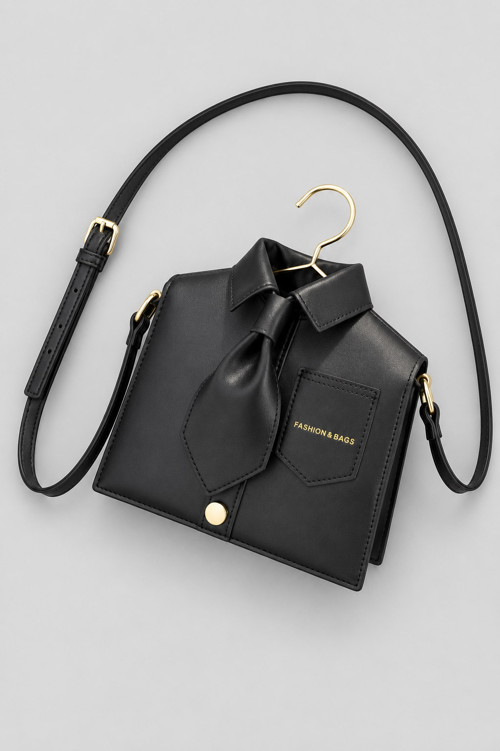 Color: Black | Hemden-Tasche mit Krawatten-Detail, photo 3