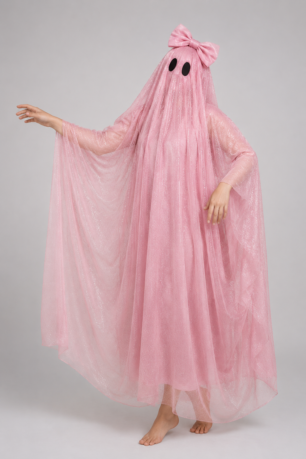 Color: Rosa | Glitzerndes Geisterkostüm mit Schleife, photo 8