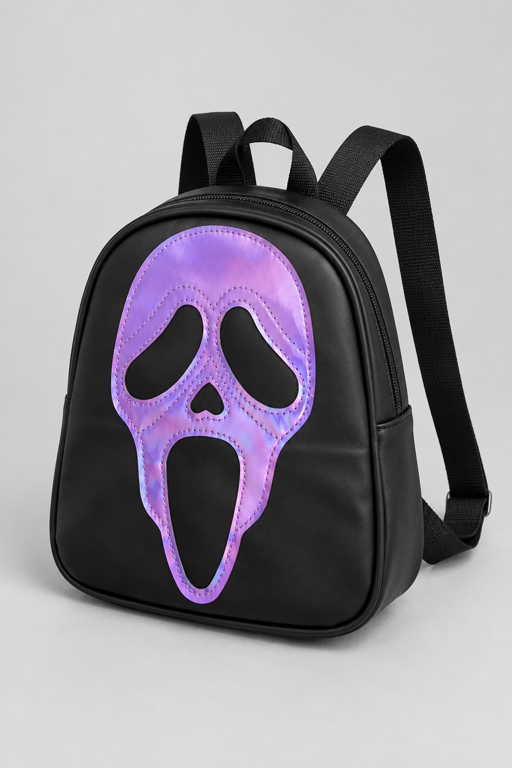 Color: Lila | Mini-Rucksack mit Horror-Masken-Design, photo 2
