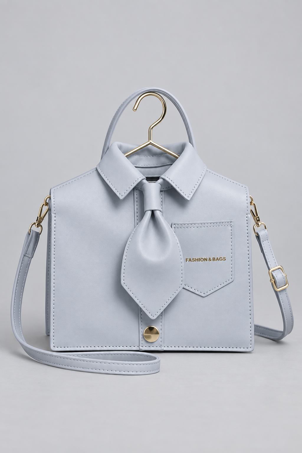 Color: Hellblau | Hemden-Tasche mit Krawatten-Detail, photo 4
