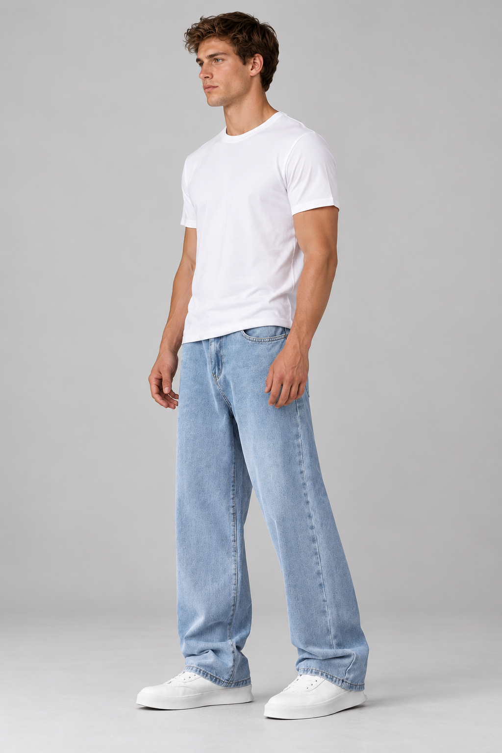 Color: Light Blue / Powder Blue | Jungen Vintage Wide-Leg Jeans mit Washed-Effekt – Ansicht 4