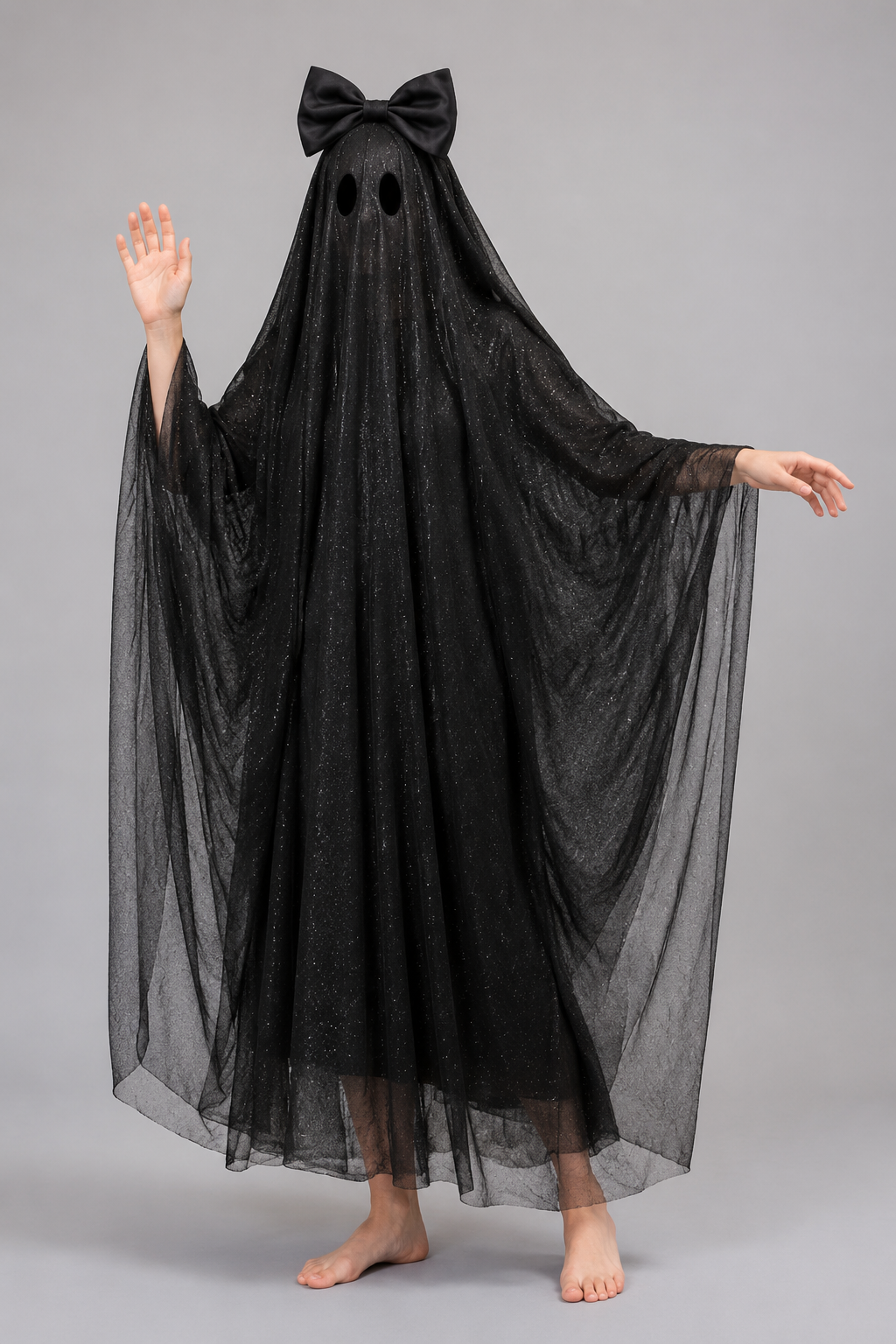 Color: Black | Glitzerndes Geisterkostüm mit Schleife, photo 12