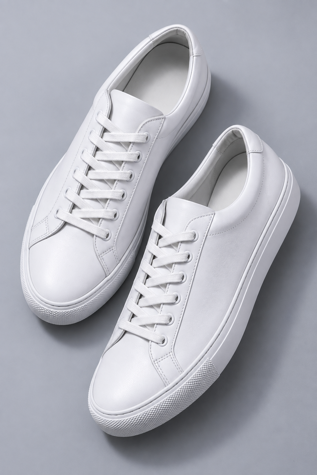 Minimalistische Leder-Sneaker in Weiß