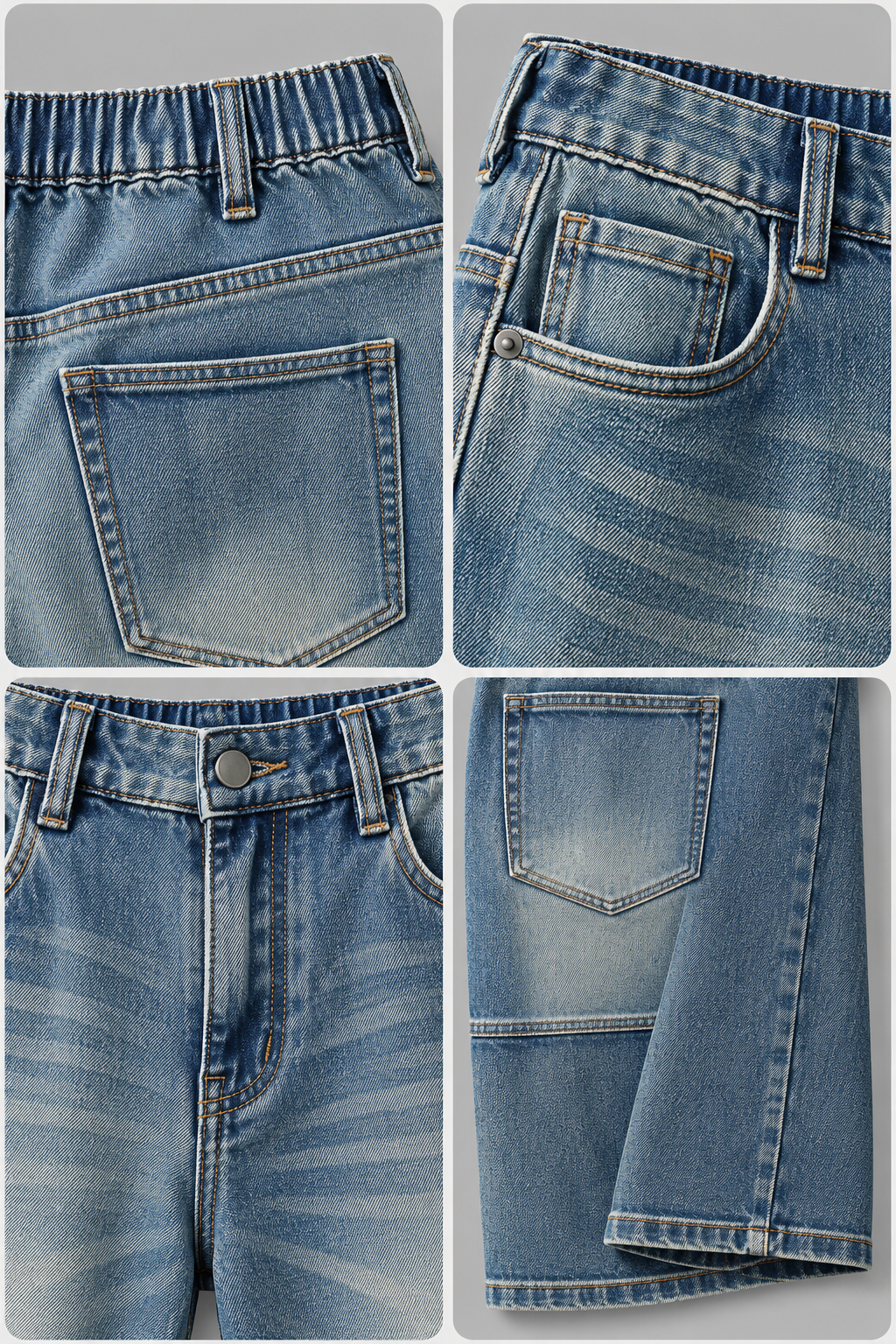 Color: Light Blue | Retro Wide-Leg Jeans mit Waschung – Ansicht 5