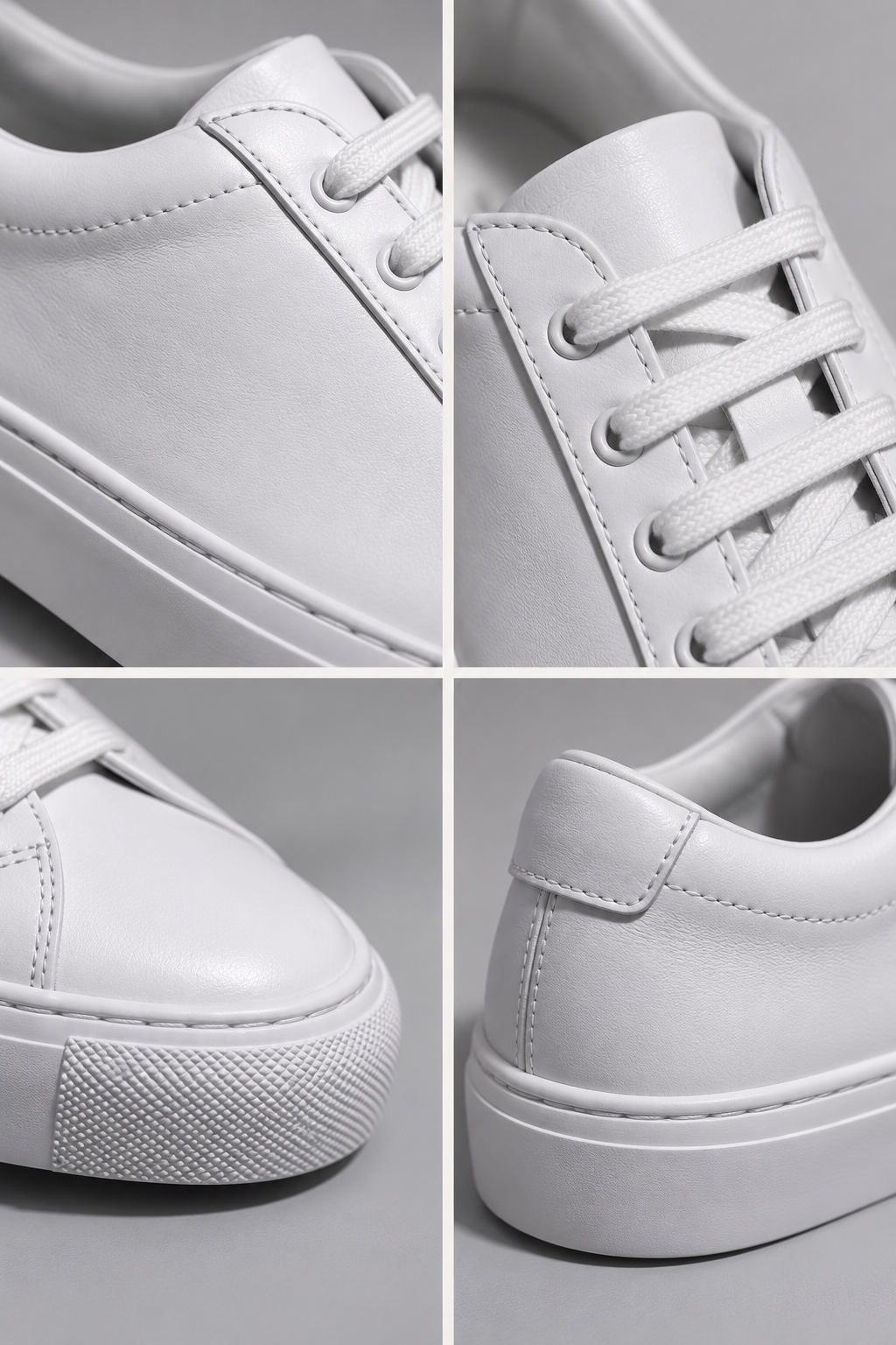 Minimalistische Leder-Sneaker in Weiß