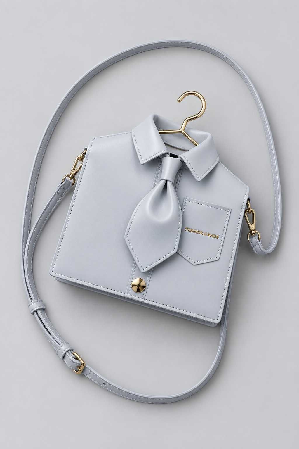 Color: Hellblau | Hemden-Tasche mit Krawatten-Detail, photo 5