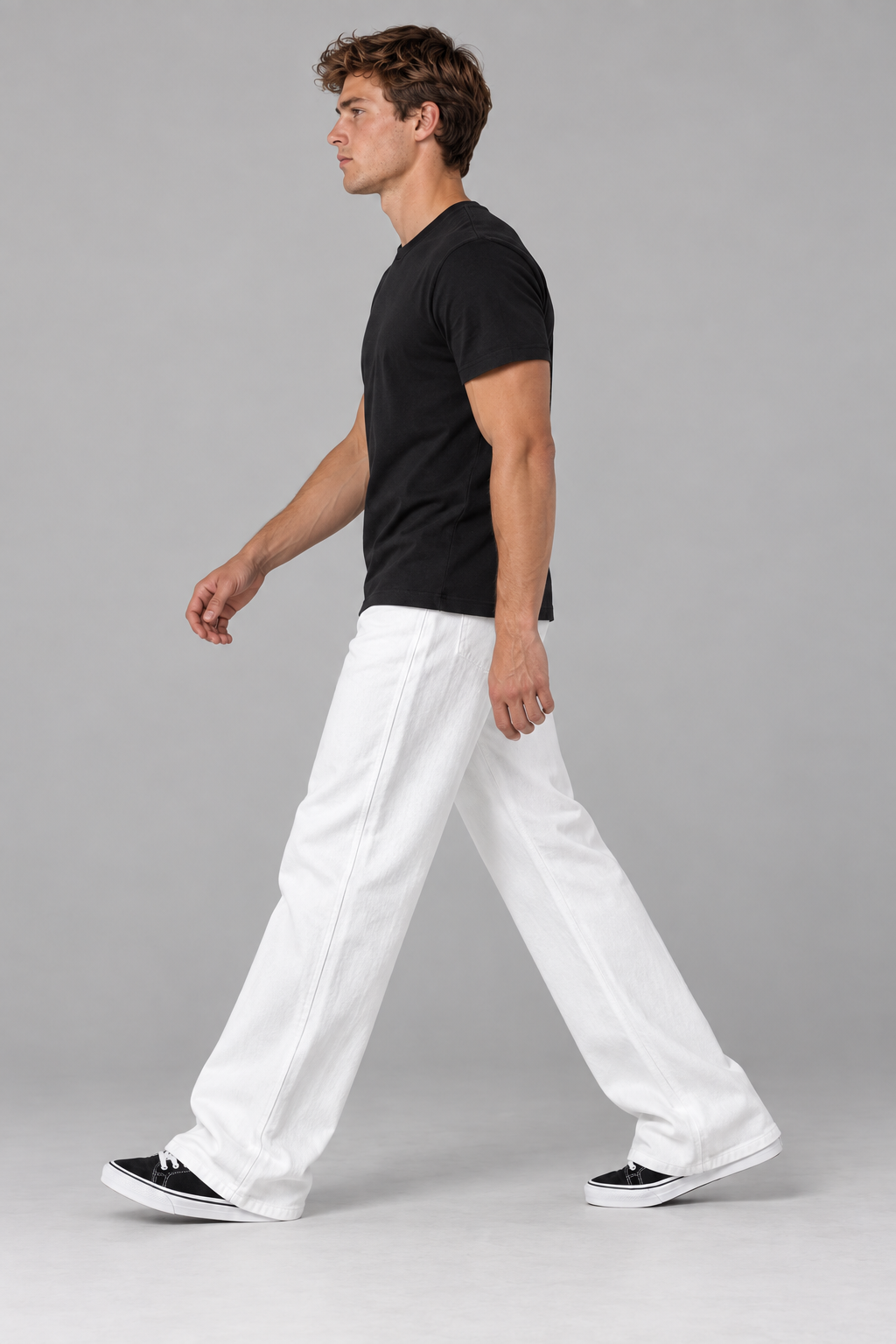 Herren Wide-Leg Jeans in Weiß