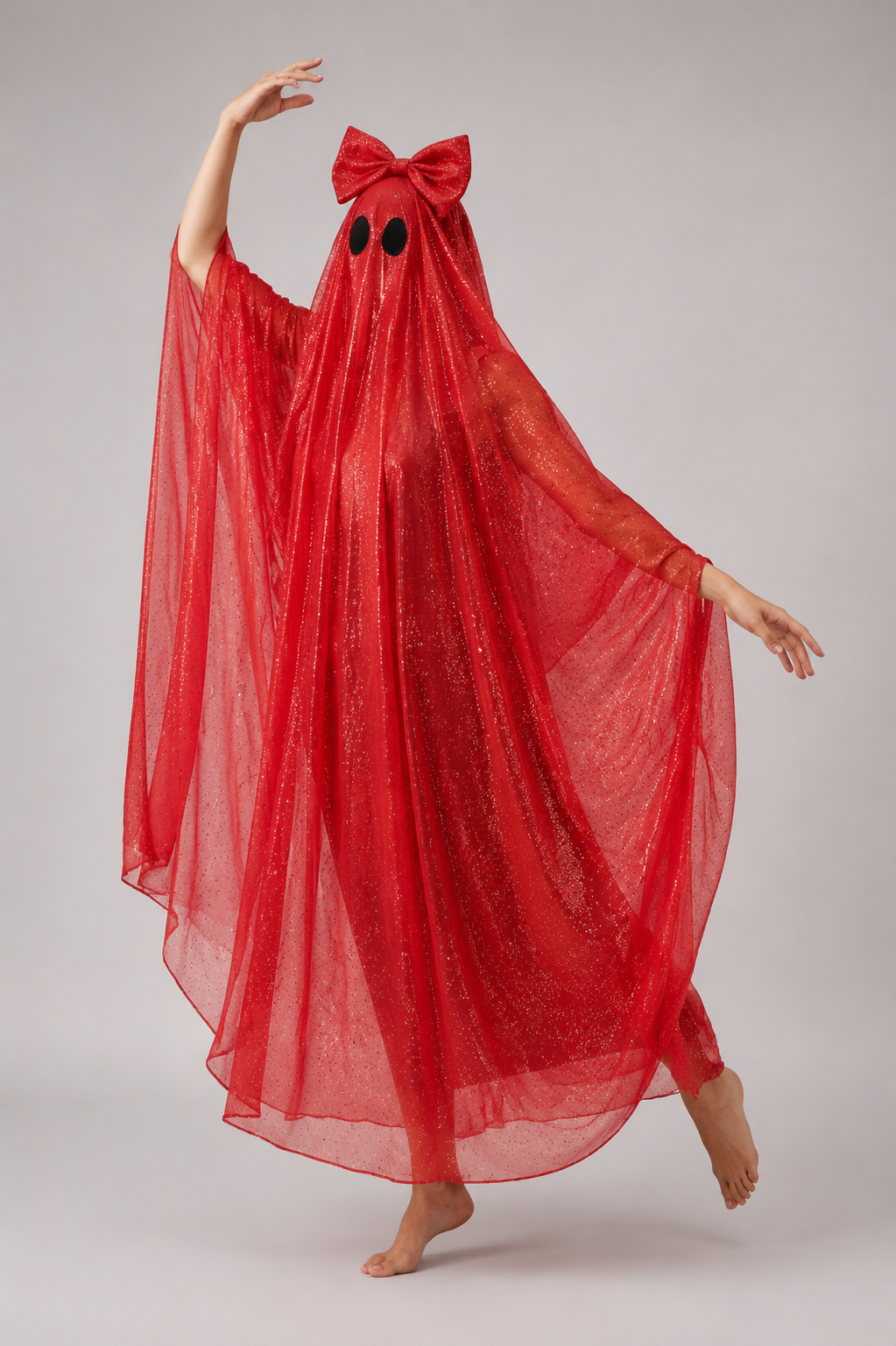 Color: Rot | Glitzerndes Geisterkostüm mit Schleife, photo 4