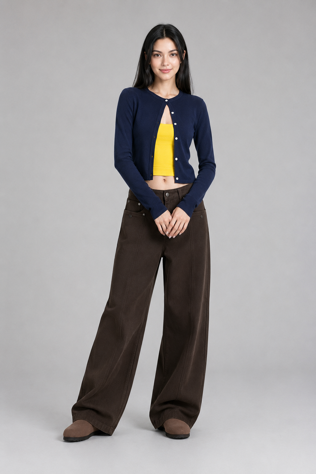 Color: Braun | Damen Wide-Leg Jeans in Mokkabraun, photo 5