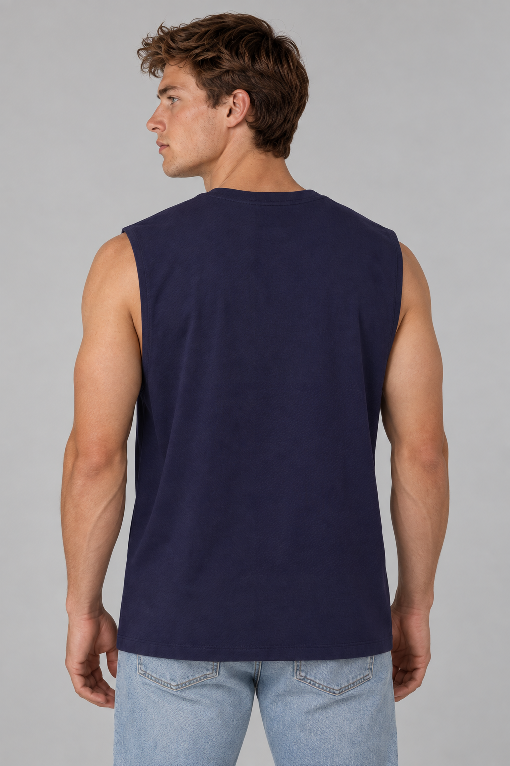 Schweres ärmelloses Baumwoll-T-Shirt
