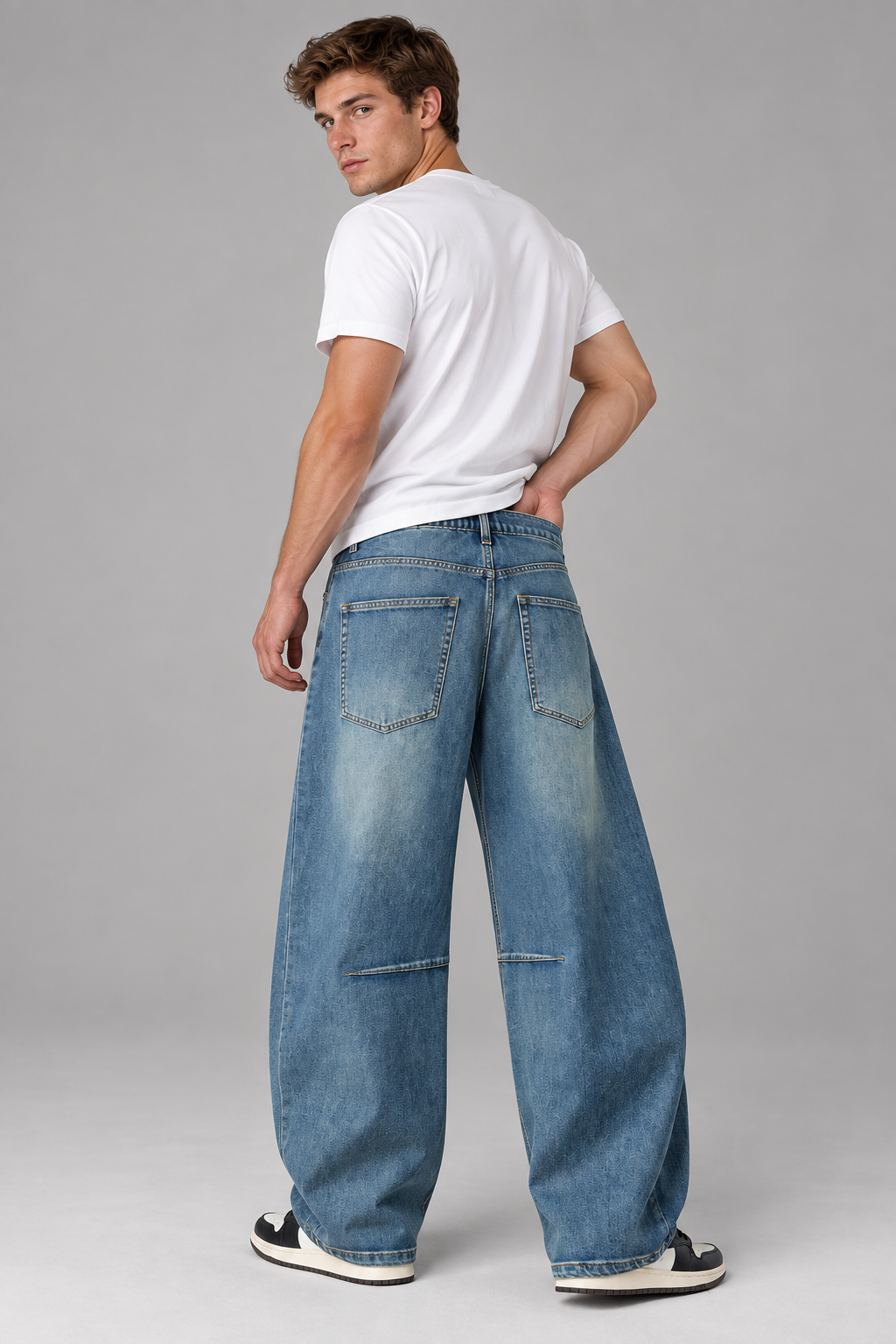 Color: Light Blue | Retro Wide-Leg Jeans mit Waschung – Ansicht 4