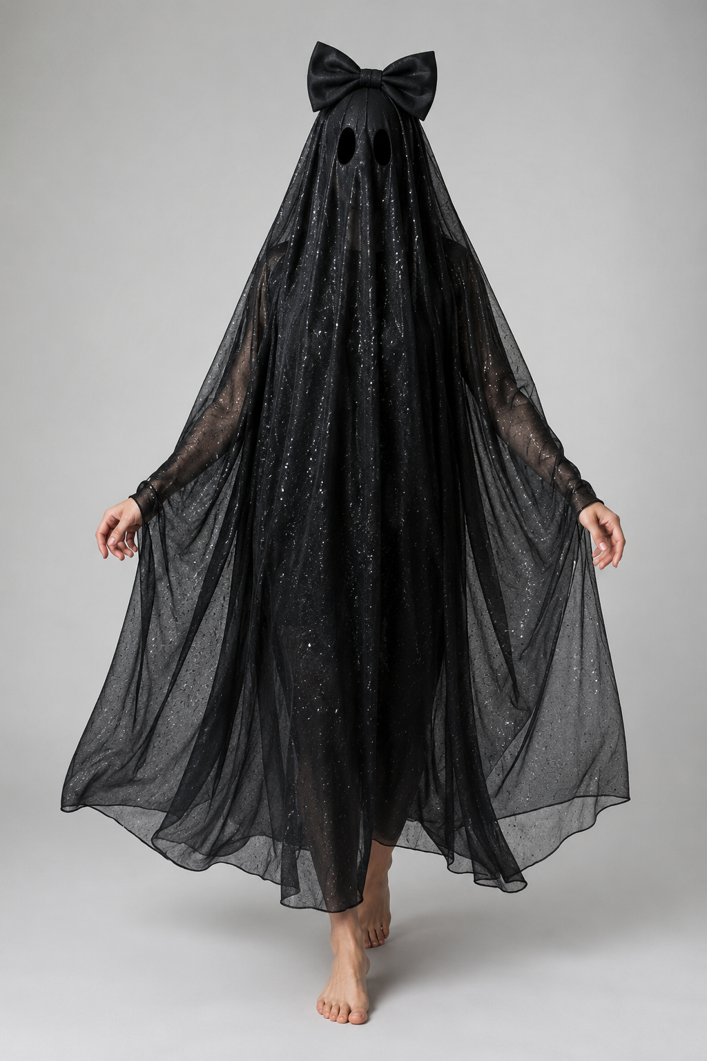 Color: Black | Glitzerndes Geisterkostüm mit Schleife, photo 10